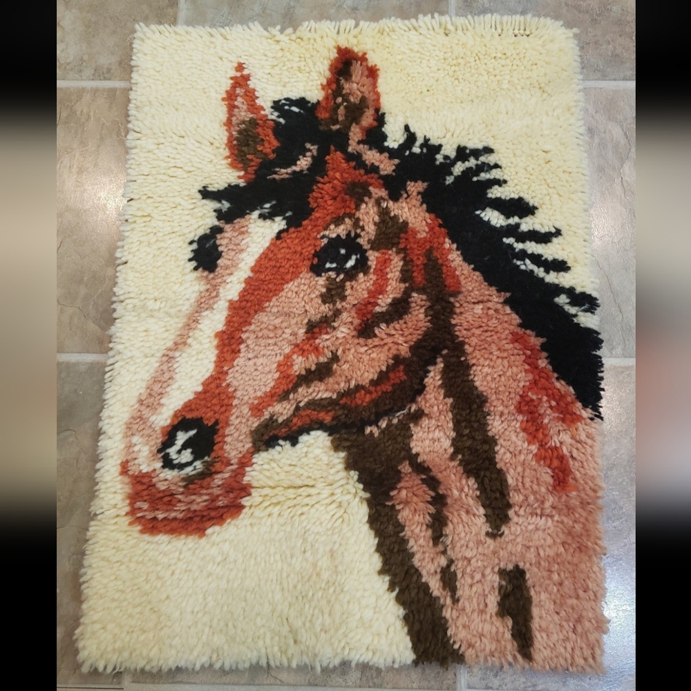 Vintage Horse Latch Hook